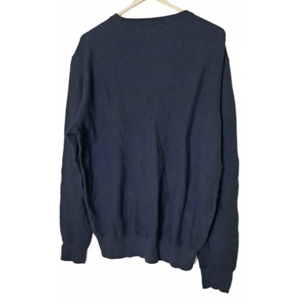 J.crew mens large sweater blue longsleeve pullover cotton classic 4 season